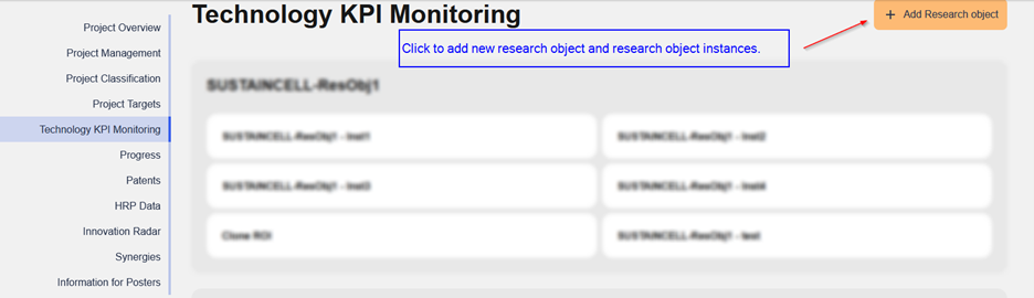Add research object action